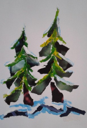 Kerstbomen - 2002 (18x25) onderwerp voor kerstkaart (2 van 2)