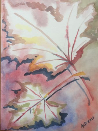 20171102 Nat in Nat:Herfstbladeren. Aquarel 30x40
