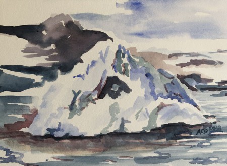 20181122: Ijsschots aquarel 30x22 cm