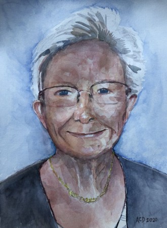 200509: mijn moeder! (aquarel, 30x40)