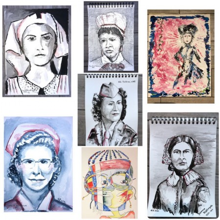 20210213: An Ode To Woman: 30 dagen achter elkaar een portret.: Verpleegsters, overzicht