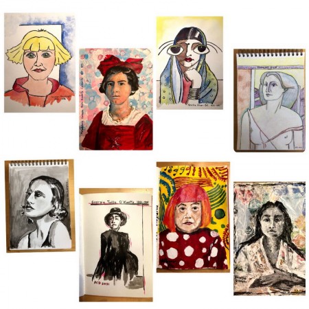 20210221: An Ode To Woman: 30 dagen achter elkaar een portret. Kunstenaars, overzicht