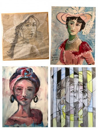 20210228: An Ode To Woman: 30 dagen achter elkaar een portret. met hoed, overzicht