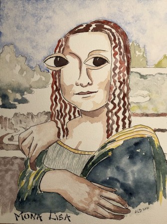 20210307: An Ode To Woman: 30 dagen achter elkaar een portret. historie, inkt en aquarel 30x40cm